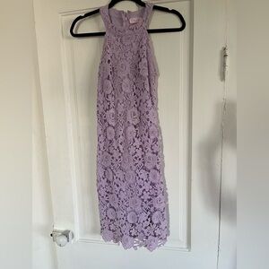 Pink Lily Elegant Lavender Lace dress